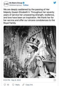 Reine Elizabeth II De Beers