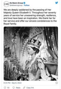Reine Elizabeth II De Beers