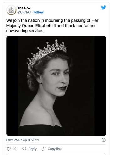 Reine Elizabeth II NAJ